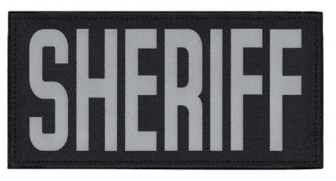 Sheriff Reflective Velcro Patch 11 X 5 Green Beret
