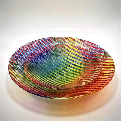 Prismatic Deep Tapestry Bowl By Richard Parrish Art Glass Bowl Artful Home