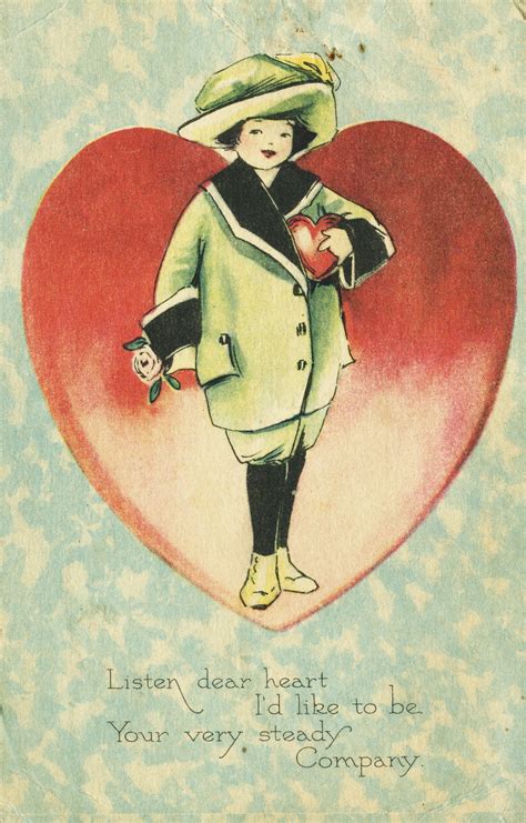 Paper Greeting Cards Two Vintage Valentine Cards Volland And Hallmark