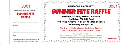 I need to supply information. Summer Raffle Tickets | Raffle Tickets Online
