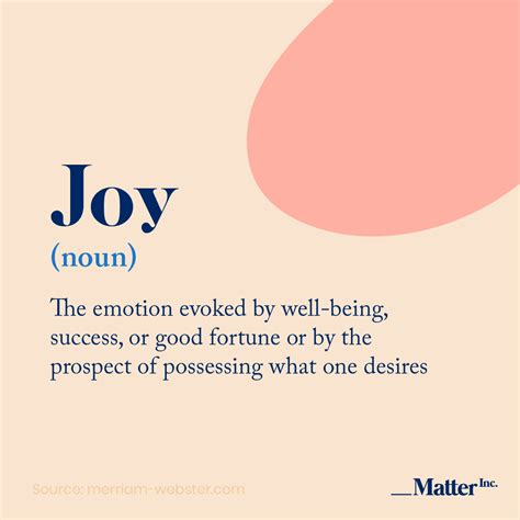 What Does Joy Mean — Matterinc