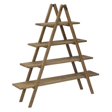 Tripar 4 Shelf Wooden Display Ladder