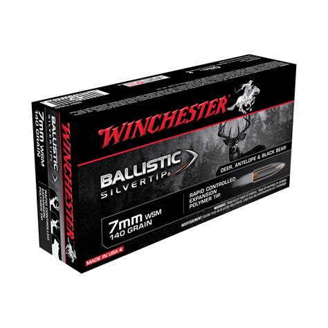 Winchester Ballistic Silvertip 7mm Wsm Ammunition 140gr 20 Rounds