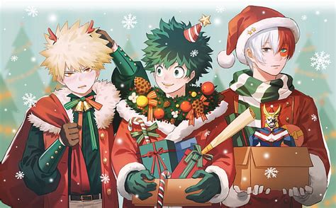 Hd Wallpaper Anime My Hero Academia Christmas T Izuku Midoriya