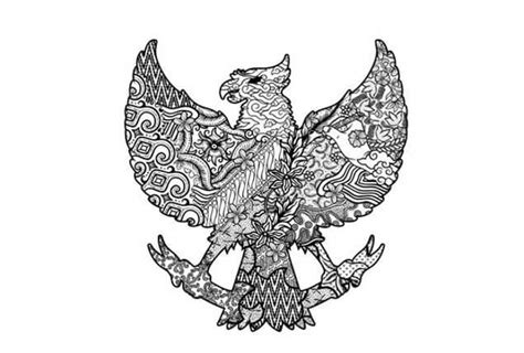 Detail Sketsa Gambar Burung Garuda Pancasila Koleksi Nomer 45