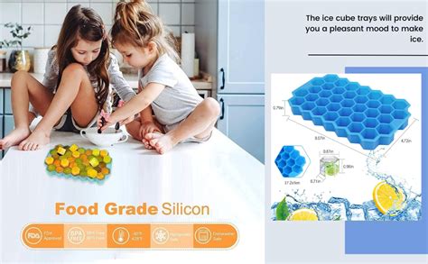 Buy Szonz Ice Cube Tray For Freezer Flexible Silicone Honeycomb Design