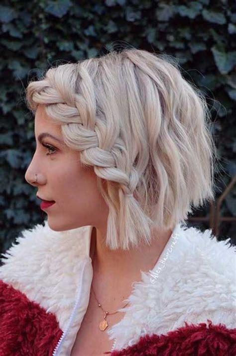 A work of art right up your crowning glory is one fun way to amp up your short hairstyle! Cute Braids for Short Hair You'll Love - Short Hairstyles ...