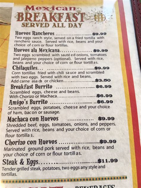 29 reviews closes in 12 min. Current Mexican breakfast menu/prices. - Yelp