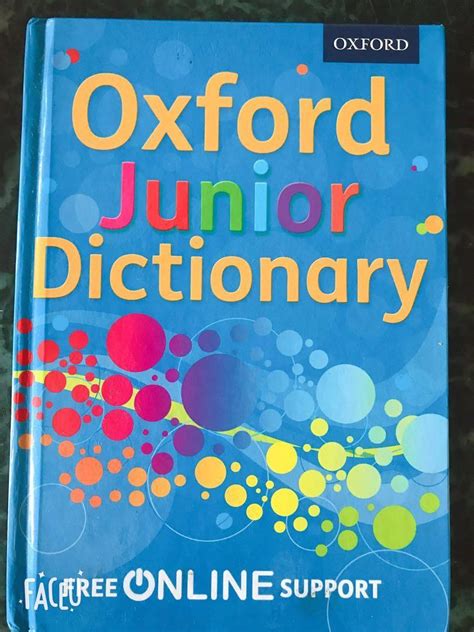 Oxford Junior Dictionary For Primary School Kids Hobbies And Toys Books