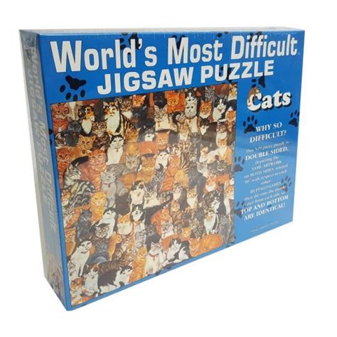 Worlds Most Difficult Jigsaw Puzzle Cats Edition Double Sided 529