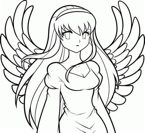 Girl Angel Coloring Pages At Free Printable