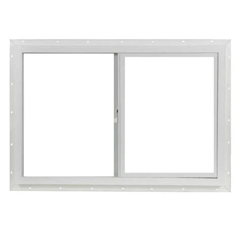 Tafco Windows 35 5 In X 23 5 In Utility Left Hand Single Slider Vinyl Window Single Glass And