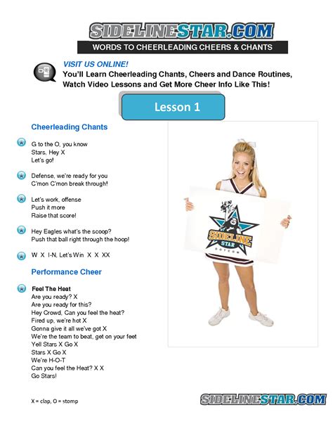 Cheerleading Cheers And Chants Lesson Cheerleading Chants Cheerleading Coaching Babe