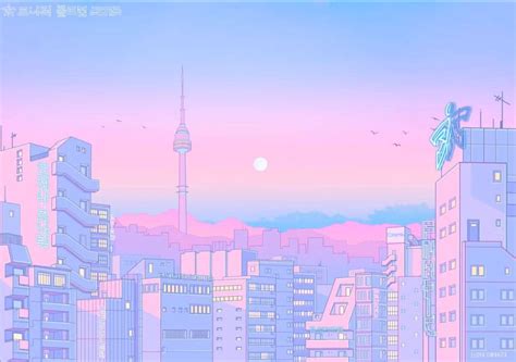 Aesthetic Pink Anime Computer Wallpaper Download Free Mock Up