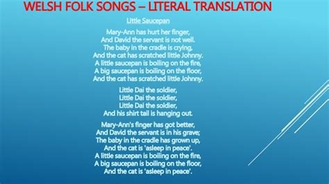 Welsh Folk Song 1
