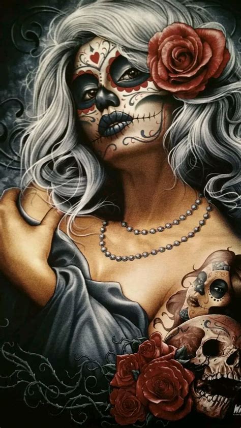 Pin By John Miller Caithness Campbell On Art Sugar Skull Artwork Sugar Skull Tattoos Skull