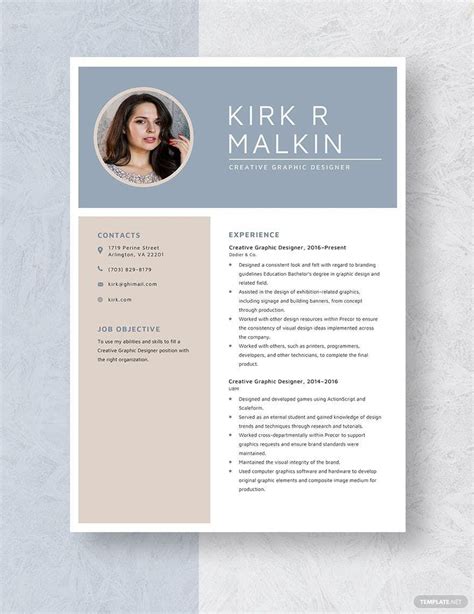 Creative Resume Template In Word FREE Download Template Net