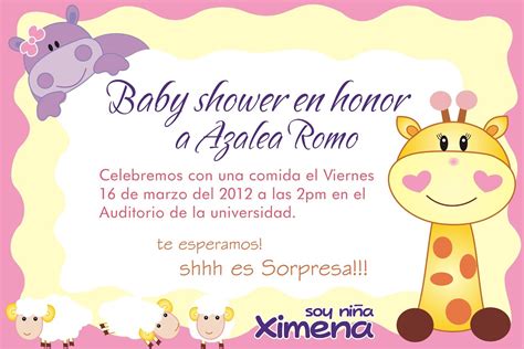 Ejemplo Invitacion Baby Shower Babbies Dkp