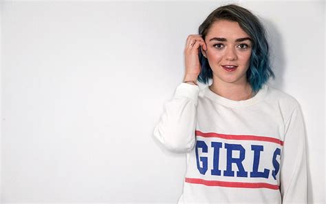 Maisie Williams Dyed Hair Shirt Actress Girls Hd Wallpaper