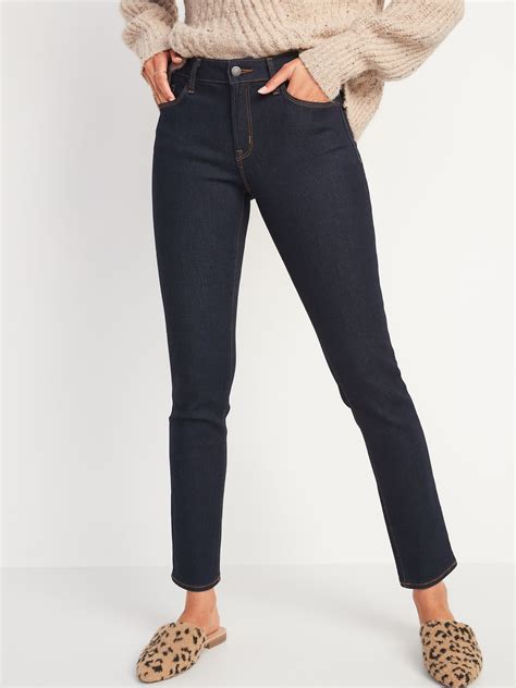 Mid Rise Power Slim Straight Jeans For Women Old Navy Women Jeans