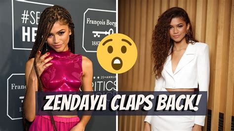 Zendaya Claps Back Against Bodyshaming Youtube