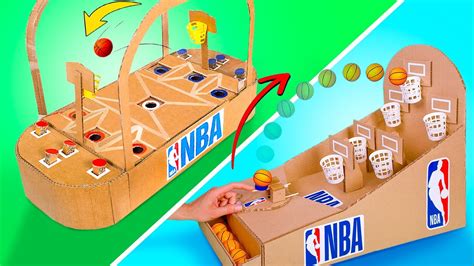 2 Diy Basketball Board Games From Cardboard Youtube