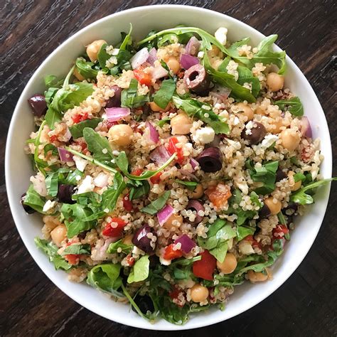 Mediterranean Quinoa Salad With Arugula