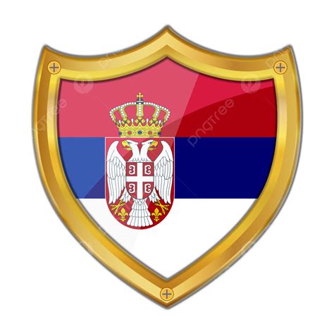 Serbia Flag Shield Clipart Serbia Flag Serbia Ventage Png