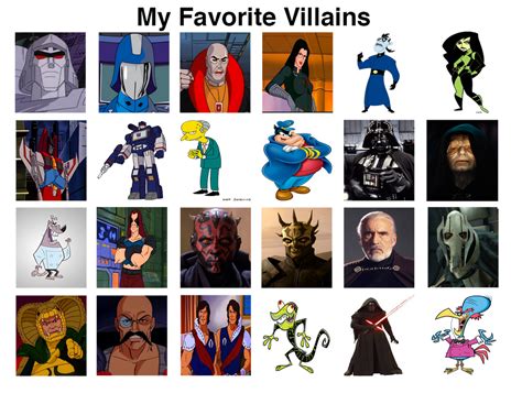My Favorite Villains By Darthranner83 On Deviantart