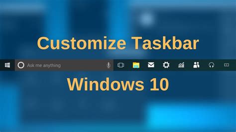Customize Windows 10 Taskbar Easy Method Youtube