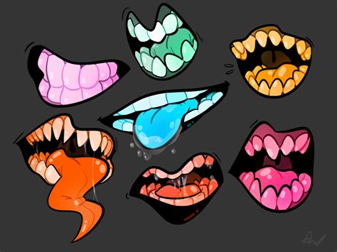Retroautomaton Unnaturally Colorful Mouths For Practice And Whatnot