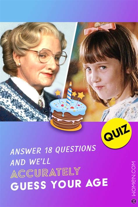 quiz answer 18 questions and we ll accurately guess your age quiz guess your age quiz