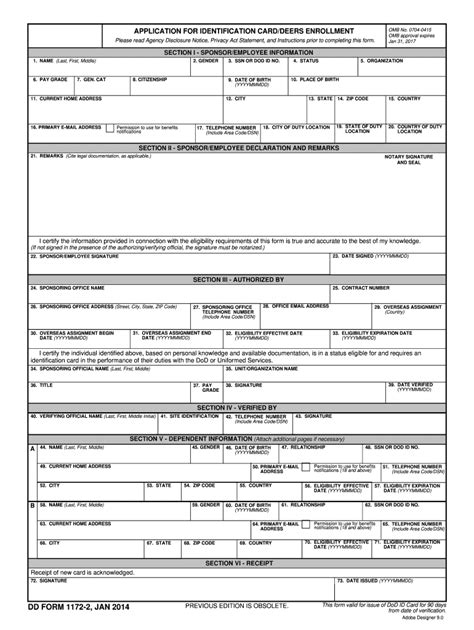 Dd Form 1172 2 2014 Fill Out And Sign Printable Pdf Template Signnow