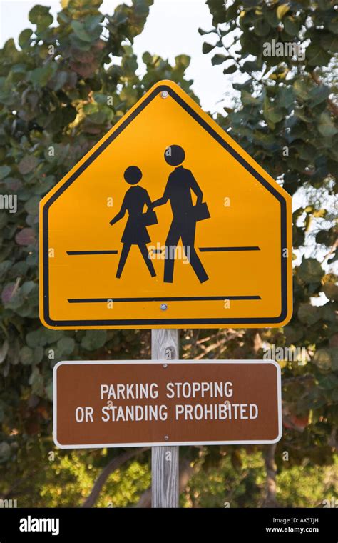 Traffic Sign Parking Stopping Or Standing Prohibited Usa Stock