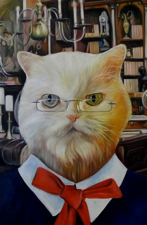 Librarian Cat Cat And Dog Portraits Of Librarians By Splendid Beast