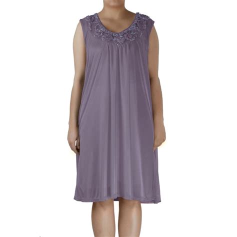 Ezi Womens Nightgowns48 Satin Silk Sleeveless Lingerie Nightgown