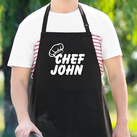 Personalized Apron For Men Custom Name Apron With Pockets Etsy