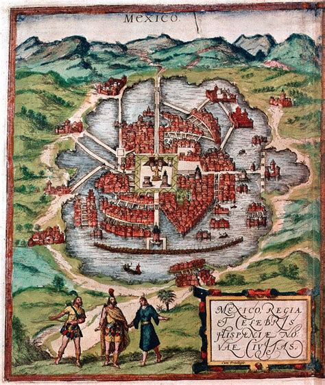 Tenochtitlan México City Mapa De Mexico Antiguo Arte Mapamundi