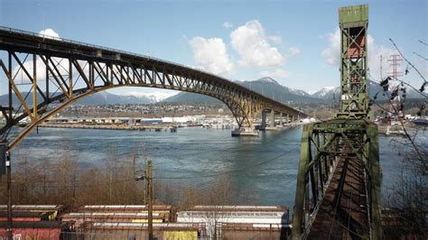 Second Narrows Road And Rail Bridge Vancouver Bc The Rail Bridge Was