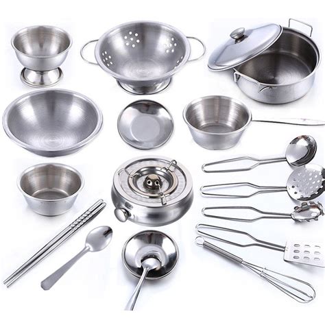 A good set of cookware is an essential component of any southern kitchen. 18pcs Cookware Set Stainless Steel Kitchen Cooking ...