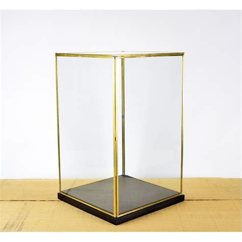 Hand Made Large Glass And Brass Display Showcase Box Dome
