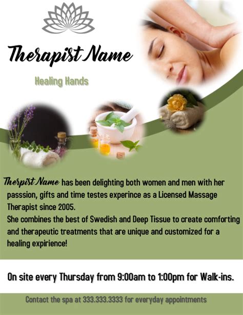 Copy Of Massage Therapist Bio Postermywall