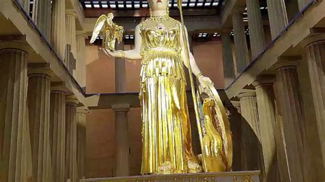 Statue Of Athena Inside Of The Parthenon In Centennial