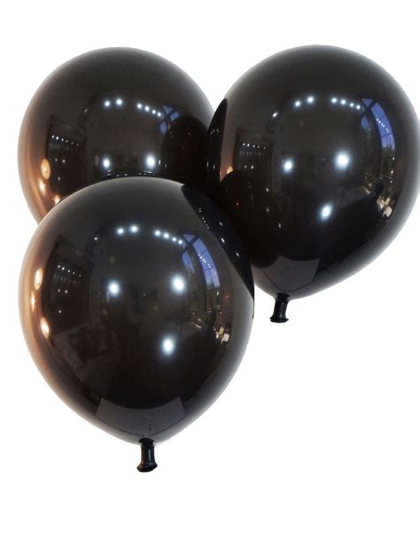 10 Midnight Black Latex Balloons Decorator 144 Ct Bag — Balloons