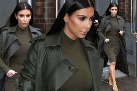 Kim Kardashian Pours Her Curves Into Khaki For A Traffic Stopping
