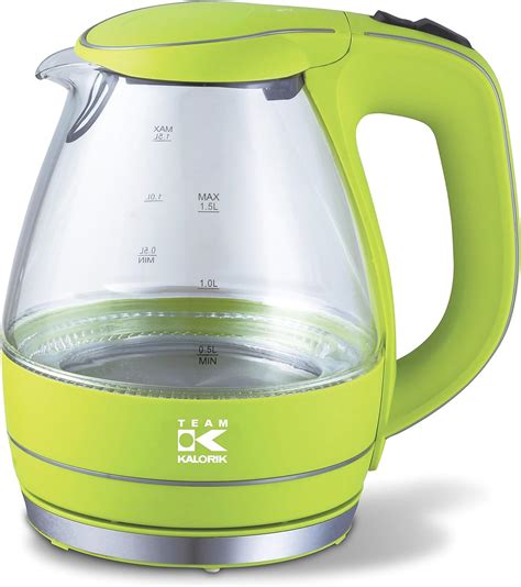 Team Kalorik Electric Glass Kettle 15 L 2200 W Lime Scale And