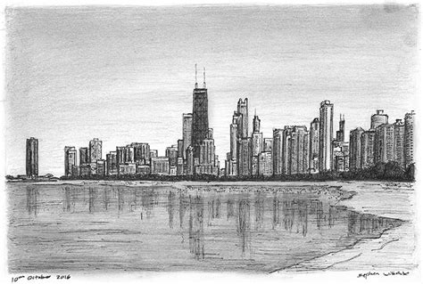 Chicago Skyline Drawing
