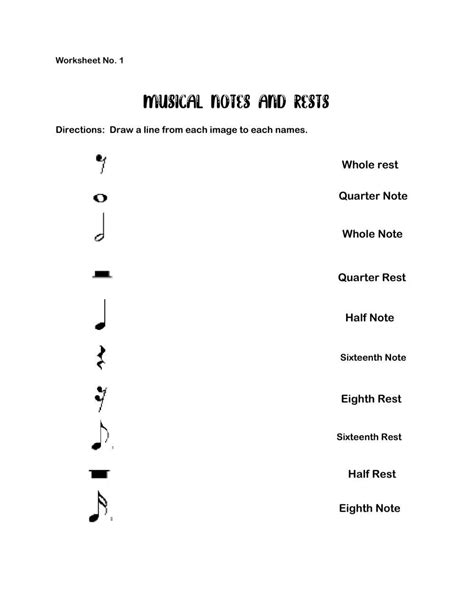 Notes And Rests Activity Live Worksheets