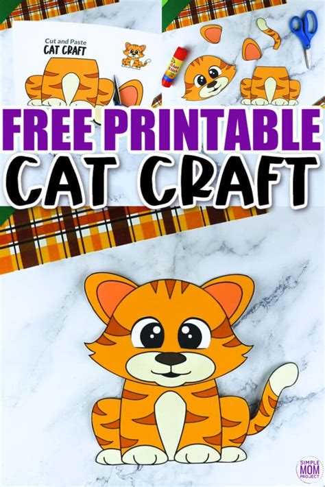 Free Printable Cat Craft Template Simple Mom Project