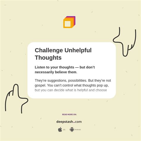 Challenge Unhelpful Thoughts Deepstash
